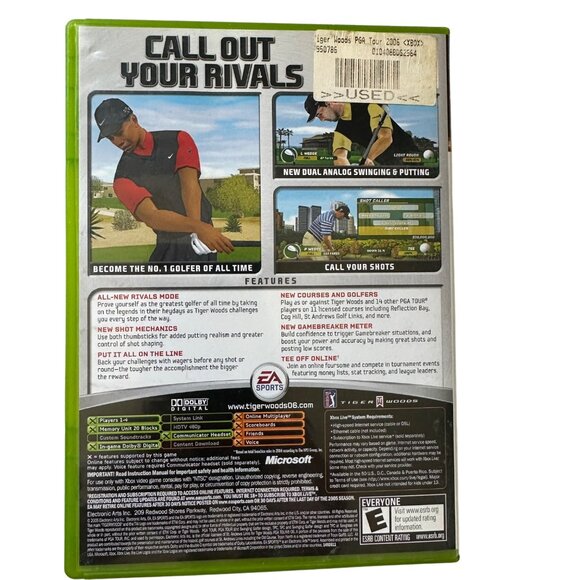 EA Sports XBOX Tiger Woods PGA Tour 06 rated E official licenses game - Picture 2 of 5